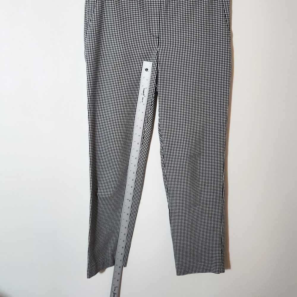 J. Jill Black and White Check Ankle Pants Size 8 - Picture 5 of 10